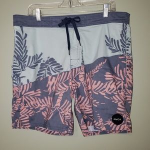Mens RVCA Nature Board Shorts Sz 36